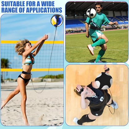 TOBWOLF Volleyball Spike Trainer, Elastic Self-Training Volleyballs Resistance Band, Volleyball Equipment Training Aid Improves Serving, Jumping, Arm Swing Mechanics and Spiking Power - color: Volleyball Resistance Band with Adjustable Waist Belt