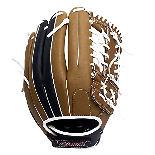 PHINIX Softball Gloves Brown & Black 12.5"-14"