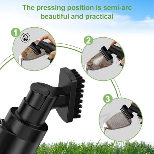 Premium Golf Club Cleaner Brush with Pressurized Water Sprayer – 5OZ Portable Club Brush for Quick Cleaning, Ideal Golf Accessories for Men – Caddy Splash Design