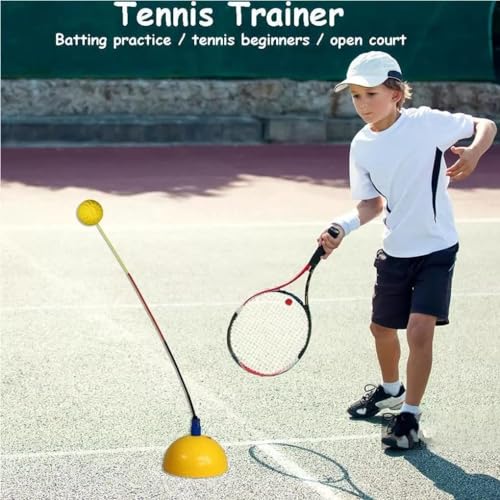 Kids Rebound Ball for Solo Tennis Practice - Indoor/Outdoor Rebounder Device - Strengthen Muscle Memory & Correct Posture