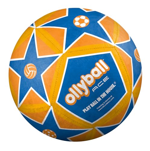 Ollyball ACE - Utility Patented Indoor/Outdoor All-Sport Ball, Multi-Color, 1 oz, for Soccer, Volleyball, Kickball, Pickleball for Youth and Safe Indoor Training and Play.