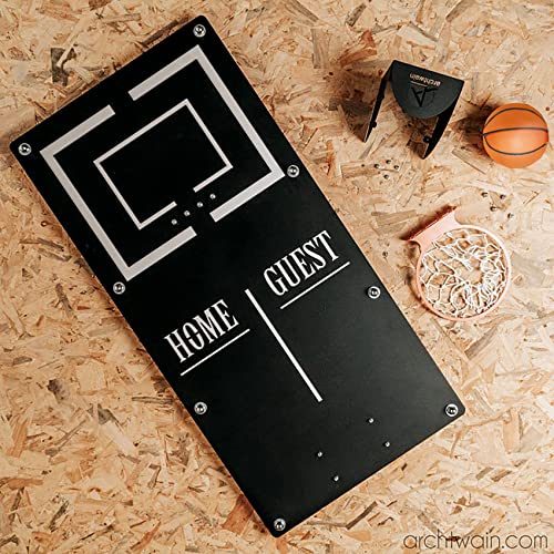 Tubibu Metal Wall Decor - Wall Mounted Basketball Hoop for Game Room, Office, Playroom - Extraordinary Gift (Classic, Large)
