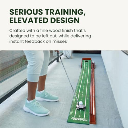 Perfect Practice Putting Mat – Indoor Putting Green for Home & Office – Golf Training Aid for Putting Practice – Premium Golf Putting Mat with Realistic Turf – Golf Gifts for Men - style: Small (8')