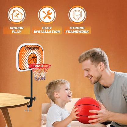 Toddler Basketball Hoop Indoor, Basketball Hoop for Kids Mini Kids Hoops for Outdoor Indoor Goal for Sport Toys Christmas Birthday Gift