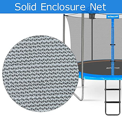 Trampoline Replacement Safety Enclosure Net for 6 Straight Poles Round Frame Trampolines, Breathable and Weather-Resistant Trampoline Net with Adjustable Straps (Net Only)