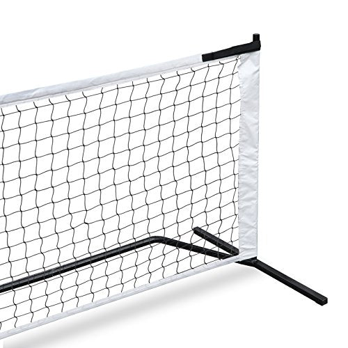 HomGarden Portable Pickleball Tennis Net Set System Metal Frame Stand W/Carrying Bag - Pickle Ball Net Outdoor Game Set