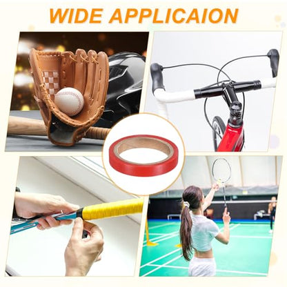 M METERXITY Grip Finishing Tape PVC Racket Wrap Grip Racquet Finishing Tapes for Pickleball/Racquetball - color: Red