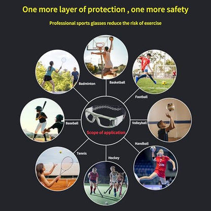 SooGree Sports Goggles Glasses Protective Safety Basketball Football Sport Glasses Men Shock Collision Adjustable Glasses