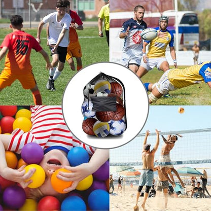 Extra Large Mesh Ball Bag,Drawstring Bags Sports Soccer Ball Bag Holding Basketball, Volleyball, Baseball, Swimming Gear