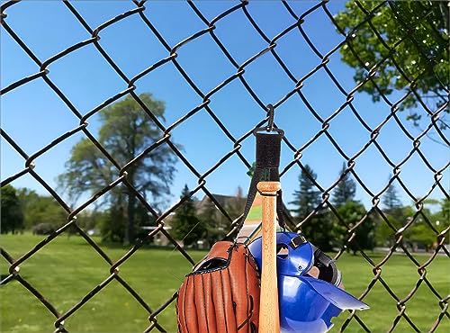 YELAIYEHAO 3-in-1 Dugout Organizer - Baseball & Softball Gear Hanger with Bat Holder, Glove Clip, Helmet Hook, Fence Bag, Water Bottle Holder