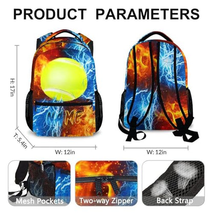 Kids Backpack for Boys Custom Tennis Schoolbag for Kindergarten Elementary Primary, Durable School Supplies - color: Green