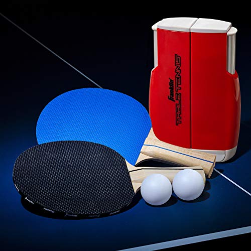 Franklin Sports Table Tennis to Go Portable Ping Pong Set - Table Top Ping Pong Net + (2) Paddles - Ping Pong Balls Included - 2 Players | Portable, Table Top, Ping Pong Net, (2) Paddles - color: Red
