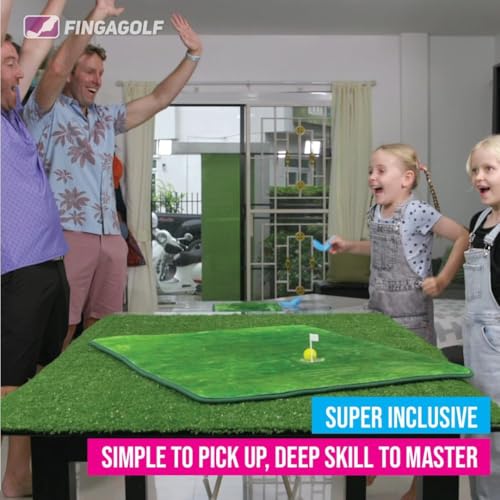 Fingagolf Indoor Golf Game Realistic Golf for Home, Office, or Travel – Unique Gift for Golfers of All Ages - style: All In Set