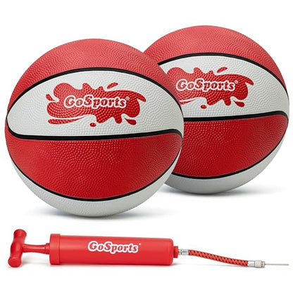 GoSports Water Basketballs 2 Pack - Choose Between Size 3 and Size 6, Great for Swimming Pool Basketball Hoops - style: Red Size 3 (7" D)