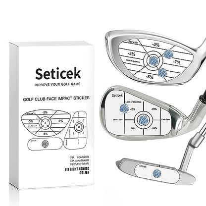 Seticek Golf Impact Tape Labels ｜Self-Teaching Sweet Spot and Consistency Analysis ｜ Improve Golf Swing Accuracy and Distance - color: 150PC-RIGHT HANDED GOLFER