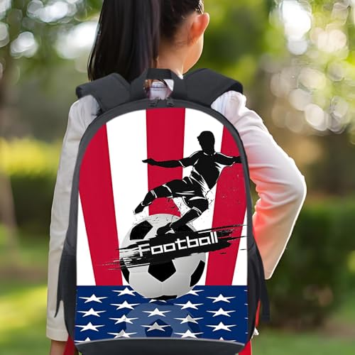CAIWEI American Football Backpack School Bag (Football 10) - color: Football 10, size: 17.2*11.7*5.5 Inch