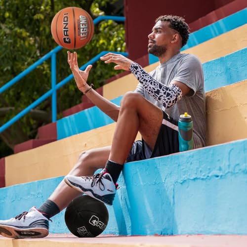 AND1 The Legend Rubber Basketball - 29.5 Official Size Streetball - Sold Deflated (Pump NOT Included), Size 7