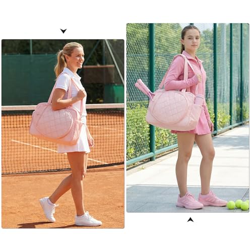 Tennis Bags for Women, Tennis Backpack Pickleball Racket Bags,Water-Resistant Sling Tote Padel Bag for Pickleball Tennis Badminton, Cute Gifts for Women Girl, Duffle Bag Gym Travel