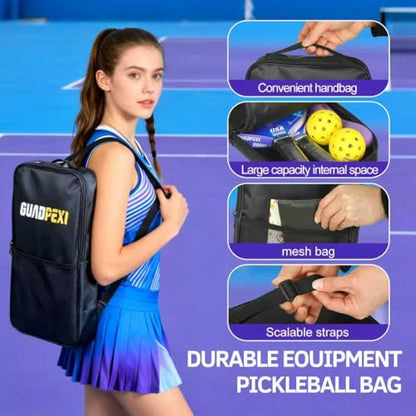 Pickleball Paddles Set 2 Pack USAPA Approved Fiberglass Pickleball Paddles with Honeycomb Core Includes 4 Pickle Balls Carry Bag & Gift Box