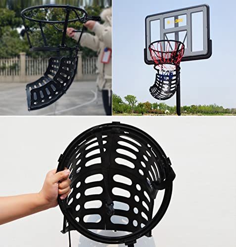 Portable Basketball Return Attachment Shot Returner, Basketball Hoop Returner Basketball Shot Return Apparatus Basketball Shot Returner Portable Lightweight Basketball Return, 360° Rotatable
