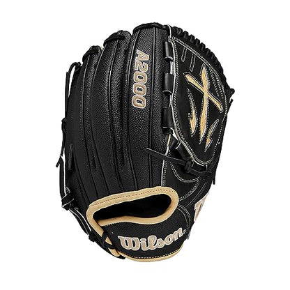 Wilson A2000 Pitcher's Baseball Gloves - color: Black/Saddle Tan, size: 12"