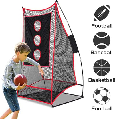 Football Kicking Cage & Practice Net - Portable Target System for Quarterback Passing Drills, Backyard Training Aid with Carry Bag - size: 3X6FT