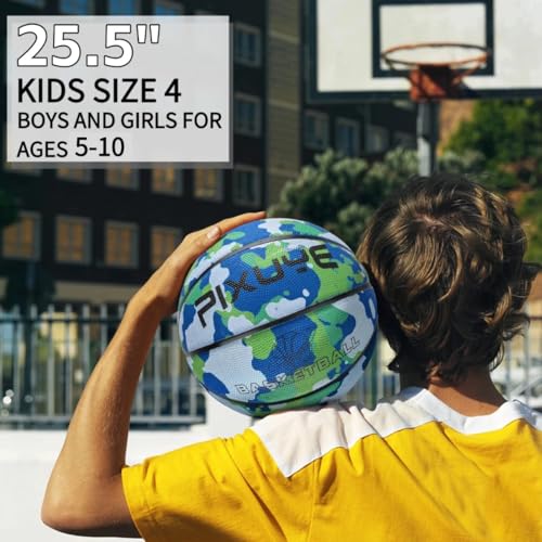 Size 4 Soft Lightweight Kids Basketball 25.5 Inch for Boys Girls Ages 5-8, Youth Indoor Outdoor Pool Training Play Birthday Gifts