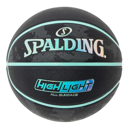 Spalding(スポルディング) バスケットボール ボール ベーシック 7号 ラバー - color: Black x Mint