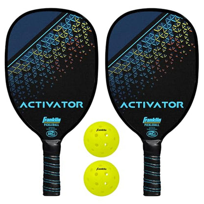 Franklin Sports Pickleball Paddle and Ball Set - Wooden Pickleball Rackets + Balls - Activator - USAPA Approved | Ball Set, Pickleball Rackets, Approved, USAPA, USA Pickleball, Pickleballs - style: 2 Player Set- Multi