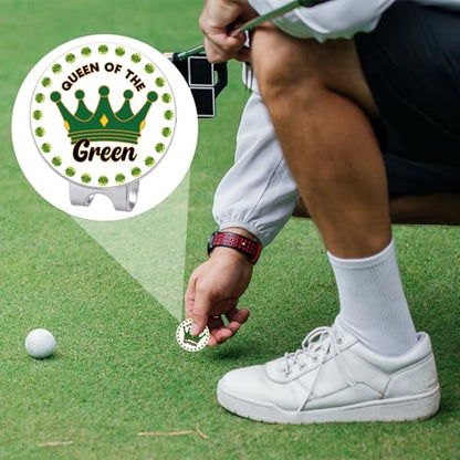AmazingSpark Golf Ball Markers with Magnetic Hat Clip Funny Bling Golf Ball Markers Divot Tool Accessories Removable Attaches Easily to Hat Gifts for Women Men Sport Players