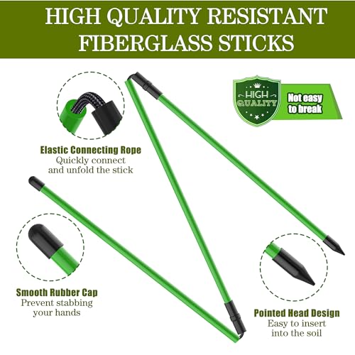 Seticek Golf Alignment Sticks 2 Pack,Upgraded 48" Collapsible Alignment Stick Golf Training Aid for Aiming, Putting, Swing Trainer, Golf Training Sticks with Clear Tube Case - color: Green, style: 2 Pack