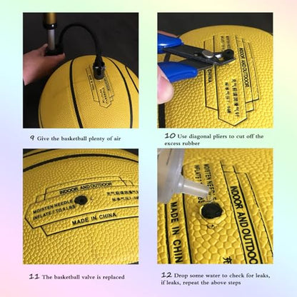 MINDCOLLISION Sport Ball Inflating Valve Nozzle Replacement Kit Pump Needles Air Inflation Needle for Basketball Football Soccer Volleyball Rugby Matchball Leak Repair - size: Set 2