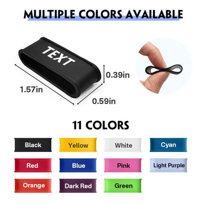 2PCS Custom Pickleball Paddle Name Bands Silicone Personalized Ring Grip Bands for Tennis Table Tennis Badminton