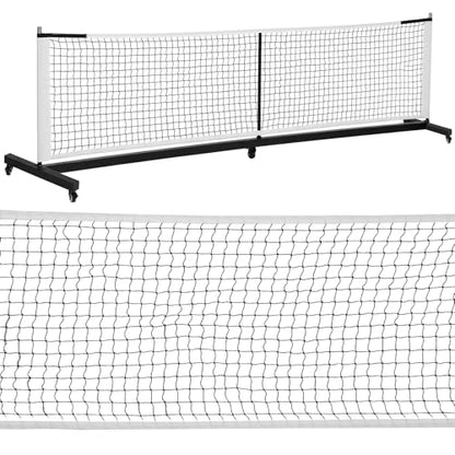 Portable Folding Net with Wheels Professional Pickle Ball Game Net Stand 22Ft Lightweight Training Practice Equipment