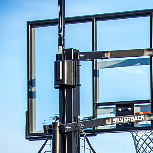 Silverback LED Basketball Hoop Light Illuminates Backboard, Rim, and Court and Fits Square Silverback and Goaliath In-Ground Hoops