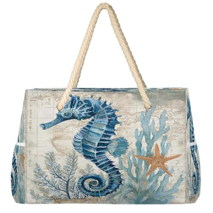Beach Bag Waterproof Sand-proof Canvas Tote Lightweight Shoulder Bag Suitable for Family outdoor travel - color: A5