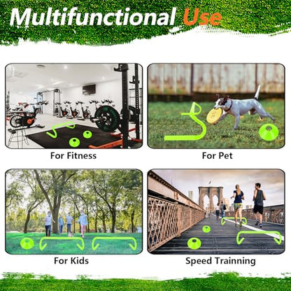 10 Pcs 6" Speed Agility Training Hurdles with 6 Marker Cone Durable Training Hurdle Agility Plyometric All Purpose Speed Hurdle Equipment for Athletes Soccer Basketball Football Practice - color: Green