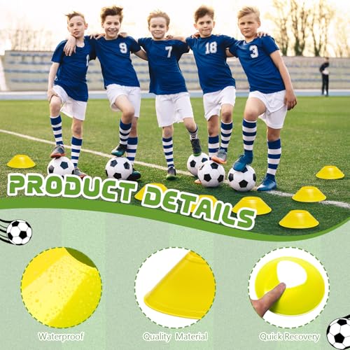 100 Pcs Mini Soccer Cones for Sport Agility Disc Cones Soccer Training for Agility Drills Sports Football