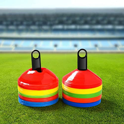 10Pcs Handy Soccer Drill Agility Training Marker Disc Cone Holder Carrier Football Field Cone Markers for Training Football Kid Sports Equipment (Black-10PCS)