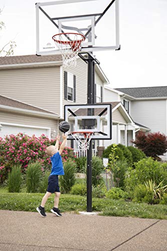 Silverback Junior Youth 33" Basketball Hoop with Lock ‘n Rock Mounting Technology Mounts to Round and Vertical Poles, Black (B8410W)