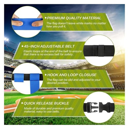 Flag Football Flags Flag Football Belts, 14 Player Adjustable Set for Sports Training Competition For Youths, Adults