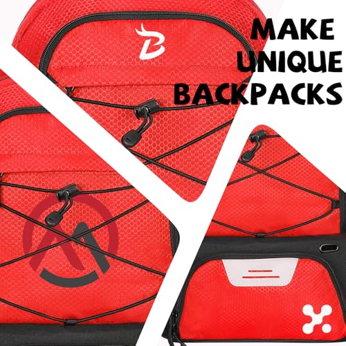 Goloni Basketball Backpack Bag,35L Basketball Bag with with Separate Ball & Shoe Compartments,Large Sports Bag for Basketball - color: Red
