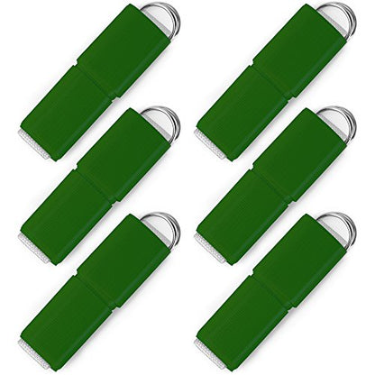 Crown Sporting Goods 6-Pack Flag Football Team Set - 6 Belts with 12 Flags Plus Accessories - color: Green
