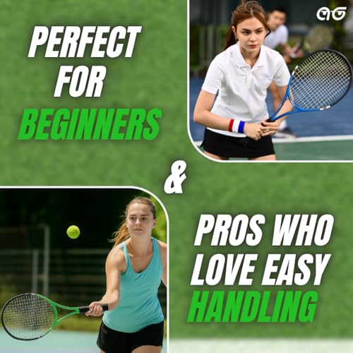 Teen Tennis Racket Set-27 Inch Tennis Rackets for Beginners and Youth Players-Lightweight Racquets with Carry Bag, Grip Tape, and Ball Offer-Ideal for Boys & Girls Ages 12+