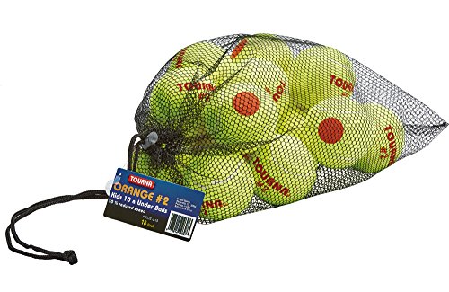 Tourna Orange Dot Low Compression Transition Tennis Balls - style: 18 Pack