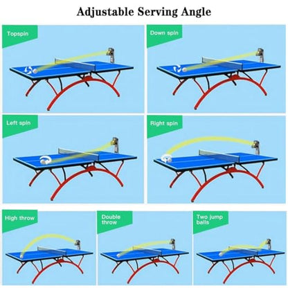 Automatic Ping Pong Ball Machine,Portable Table Tennis Ball Launcher Trainer with Catch Net & Remote Control,Ping-Pong Practicing Training Robot Equipment,for Schools Stadium Gyms