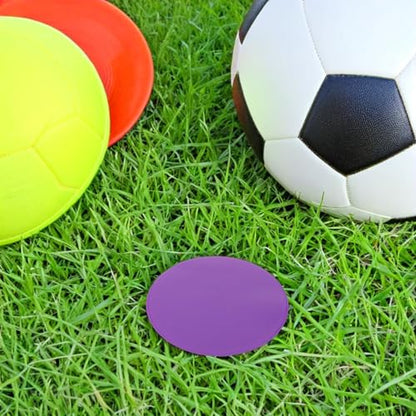 6pcs Soccer Training Flat Disc Markers 9" Diameter, Non-Slip Football Practice Floor Markers for Agility Drills, Speed and Skills Training Equipment for Field and Backyard Use