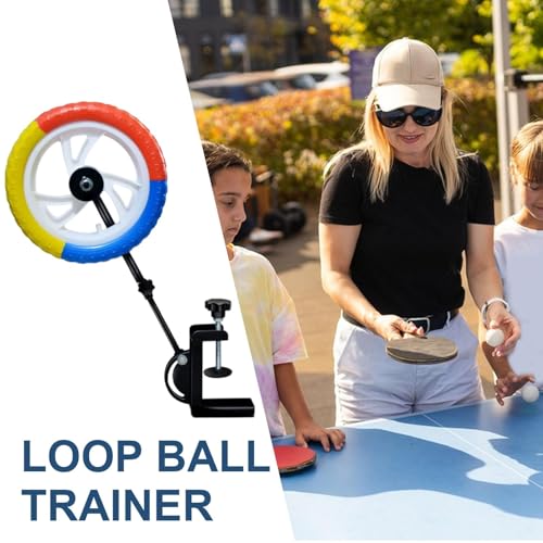 Generic Table Tennis Trainer - Tennis Ball Machine Trainer, Pinng-Pong Training Device, Indoor Hanging, Practice Ball, Fixed Rapid Rebound, Training Device for Home