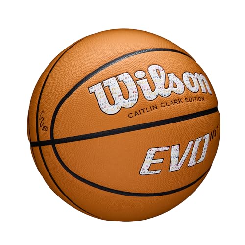 WILSON NCAA Evo NXT Official Indoor Game Basketballs - Sizes 6 and 7 - color: Caitlin Clark 3951, size: Size 7 - 29.5"