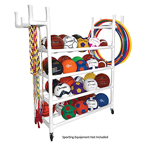 Champion Sports Equipment Cart White - style: Equipment Cart (61"L x 19"W x 62"H)
